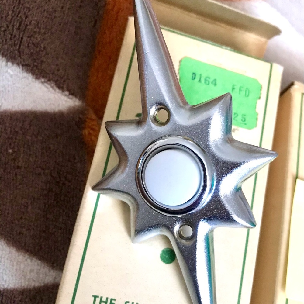 ✨Vintage MCM Atomic Starburst RITTENHOUSE Doorbell push button - Picture 2 of 8